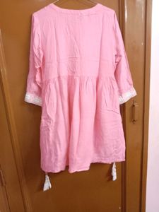 Pink embroidered sharara suit