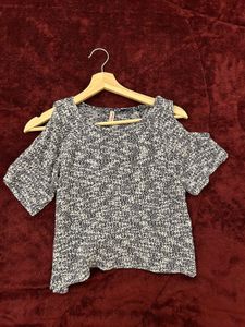 Cold Shoulder Knit Top