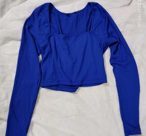 Blue Crop Top