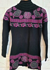 High Neck Woolen Top