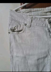 White Straight Fit Jeans