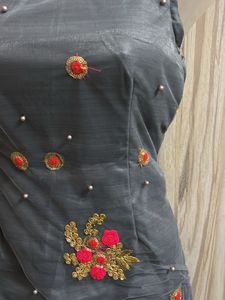 Embroidered Plazo Suit Set
