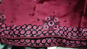 Maroon Saree 🌺 sale