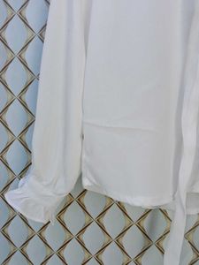 New With Tag Korean Bow White Premium Shirt