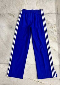 ADIDAS ORIGINALS BLUE STRAIGHT BOOTCUT TRACKPANTS