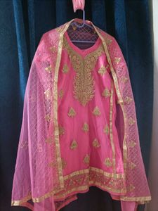 Pink Embroidered Kurta Set