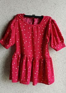 Beautiful Red Peplum Top ♥️