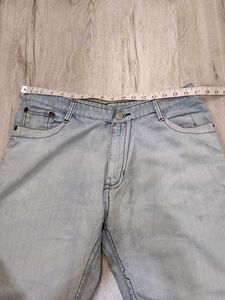 Sc9346 Blue Coin Beggy Jeans Waist 34