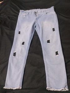 Ripped Light Wash Jeans