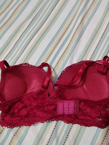 Burgundy Lace Bra