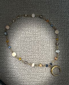 Van Gogh Inspired Dreams Crescent Necklace