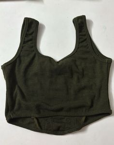 Green Corset Crop Tank Top