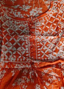 Floral Orange Dress