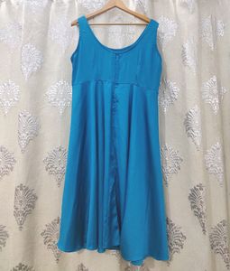 Tailored Blue Shimmer A-Line Formal Gown