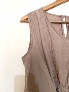 Sleeveless Tie Front Blouse A