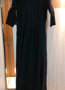 Embroidery Cut Sleeve Gown