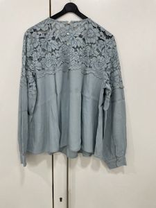 ✨ Serene Style Steal! H&amp;M Lace Yoke Blouse 💙