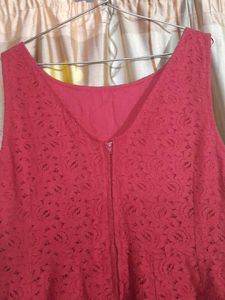 Red Lace Fit &amp; Flare Dress