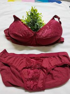 Maroon Bra & Panty Set
