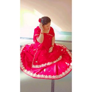Red Bridal  Lehenga Choli Dupatta
