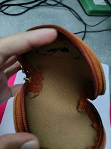 Brown Floral Pouch With Keychain Attachment