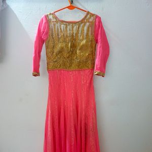 Net Stitched Heavy Stone Work Bust Paded Anarkali