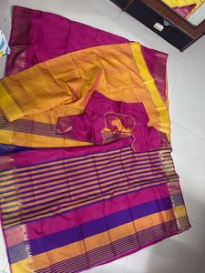 ElegantPure Silk Saree with Blouse  from Nalli