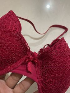 Red Lace Bra