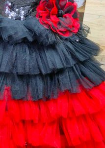 Sparkly Red &amp; Black Party Dress