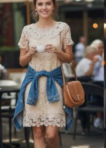 Elegant Lace Peter Pan Collar Dress