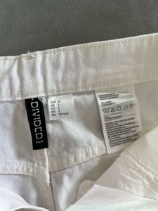 H&amp;M White Denim Cutoff Shorts