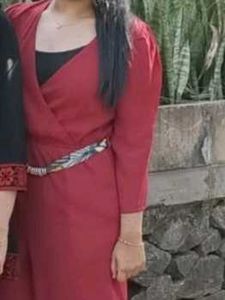 Burgundy Midi Dress