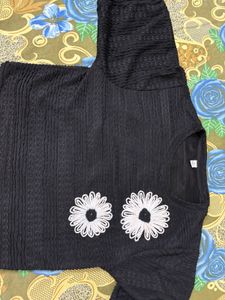 Black Floral Top