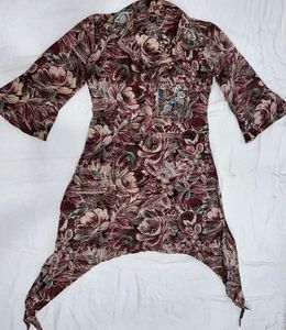 Floral Heavy Work Kurti &amp; Palazzo Set