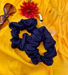 Navy Blue Scrunchies (Set of 2)