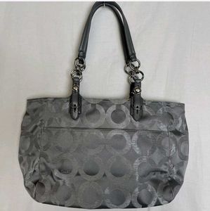 Coach silver gray Mia tote