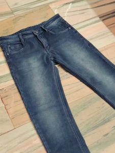 Dark Blue Wash Denim Jeans For Boys