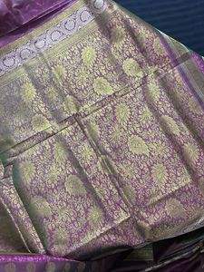 China Silk Saree - Dual Shade
