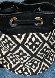 Black &amp; White Hobo Bag
