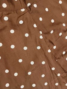 SERA Women Brown Polka Dot Printed Flared Skirt