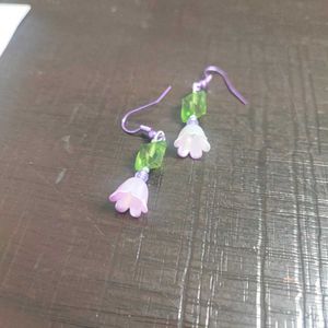 Flower Crystal Beads Earrings🌷🌿🪻