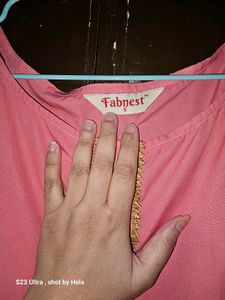 Blush Pink Kurti and bottom with Gold Accents