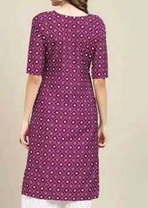 Elegant Purple Printed Kurta and dark blue combo o