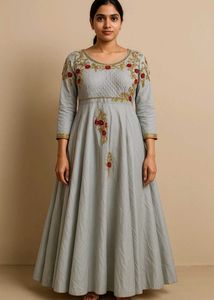 Elegant Embroidered Anarkali Gown