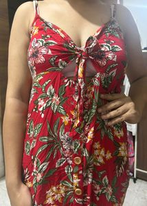 Red Floaral Dress