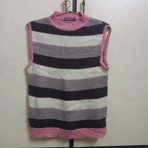 Striped Knit Vest