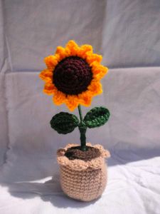 Crochet Sunflower Decor