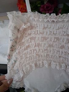 Sheer White Cardigan+Corset Top +Floral Blouse