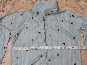 Striped Heart Print Shirt