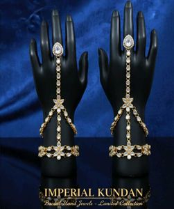 New Kundan Hand Harness Bracelet (Hathphool)